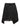 Front view of the Acne Studios black satin ruffle skirt