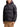 Side view of Moncler dark navy hooded padded jacket