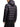Side view of Moncler dark navy hooded quilted jacket
