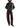 Lemaire black leather jacket with a dark shearling collar