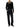 Side view of Studio Nicholson black long-sleeved button-neck top