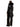 Back view of the fabric and construction of Moncler black long padded coat with a fur-trimmed hood