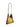 Yellow print shoulder bag, front view with slim black strap — 2620115154184-202 at MINOX boutique, Oxford