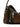 Side view of the Acne Studios Camero dark brown suede camera bag showing its zip compartments