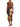 Tartan and floral-print midi skirt, full-length back view — 2620108044058-978 at MINOX boutique, Oxford