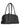 Close view of The Row E/W India black leather bag with structured handles