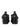 Back view of Studio Nicholson black leather slip-on shoes
