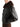 Lemaire black leather jacket with a dark shearling collar