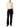 Model wearing the Studio Nicholson Rutas ivory jersey top with black trousers