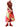 Front view of an Issey Miyake multicoloured pleated skirt styled for everyday wear