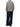 Grey marl Acne Studios knitted polo shirt, rear full-length view — B60388-AA3 at MINOX boutique, Oxford