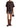 Front view of the Acne Studios dark brown layered T-shirt dress