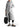 Canada Goose light grey long padded hooded coat shown from the back