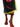 Tartan and floral-print midi skirt, side view with orange heels — 2620108044058-978 at MINOX boutique, Oxford