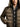 Moncler khaki brown hooded quilted jacket shown from the back