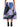 Issey Miyake abstract print skirt in blue, teal and lilac tones