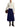 Barbour Delilah Skirt Midi Dark Navy-with model