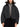 Detail view of Canada Goose black hooded sweatshirt