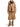 Moncler camel beige hooded padded jacket shown from the back