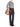 Orange printed shoulder bag carried by hand, full-length look — 2620115154184-352 at MINOX boutique, Oxford