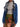 Blue washed-denim blouson jacket, front view with contrast check collar — 2620105024416-504 at MINOX boutique, Oxford