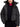 Black Canada Goose cropped hooded puffer worn open over a pink roll-neck — 2088WT-9061 at MINOX boutique, Oxford