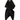 Studio Nicholson black scarf arranged to show its long pointed ends