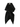 Studio Nicholson black scarf arranged to show its long pointed ends
