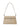 Savette symmetry shoulder bag in grained leather Bone