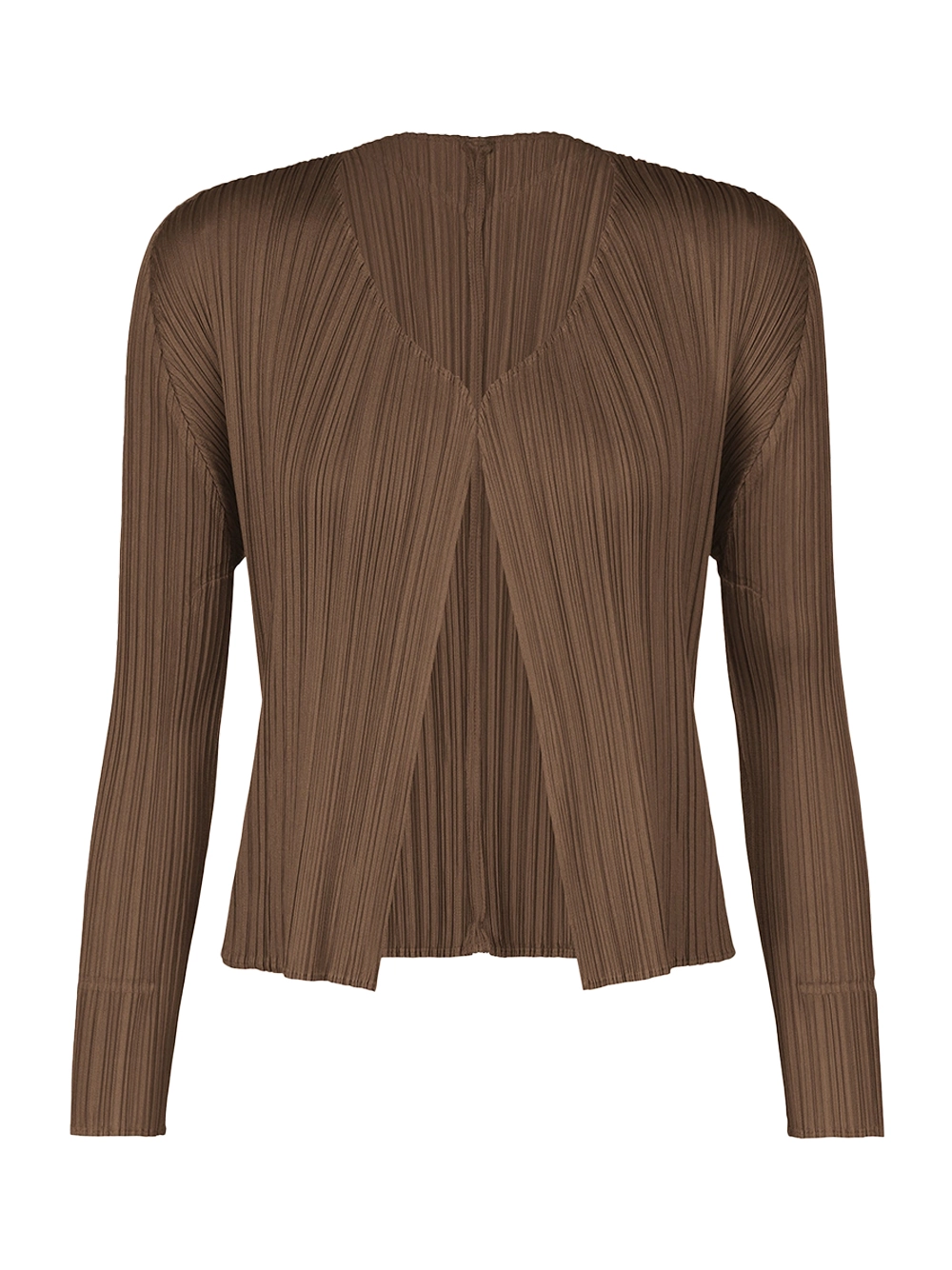 Issey Miyake Pleats Please New Colorful Basics Cardigan Brown