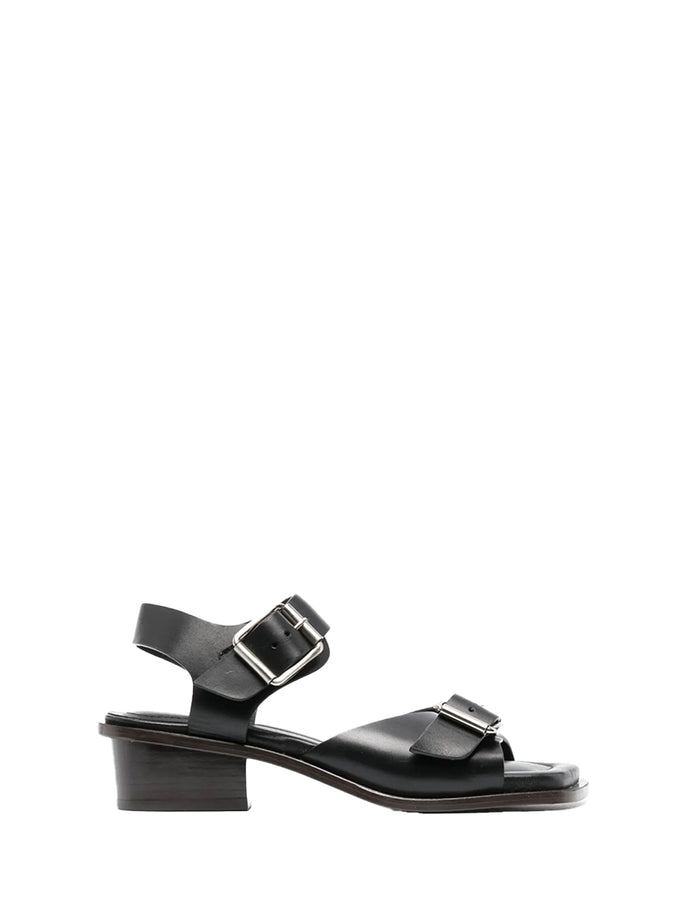 Square Heeled Sandals Black
