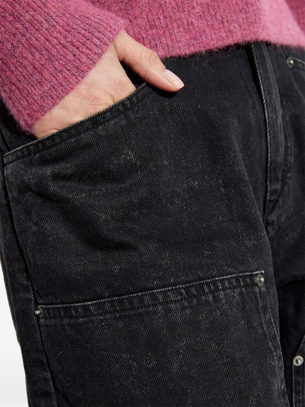 Isabel Marant Étoile Ophra Jeans Faded Black In Black