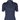 Issey Miyake navy ribbed short-sleeve top with a high neckline