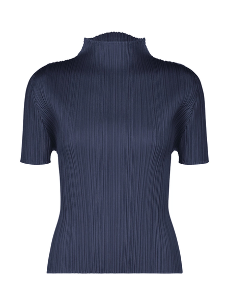 Issey Miyake Pleats Please September Colors Top Navy Blue