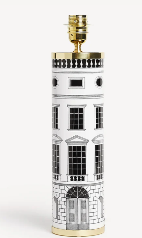 Cylindrical Architetura Lamp Base Black White
