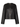 Front view of Max Mara black leather jacket