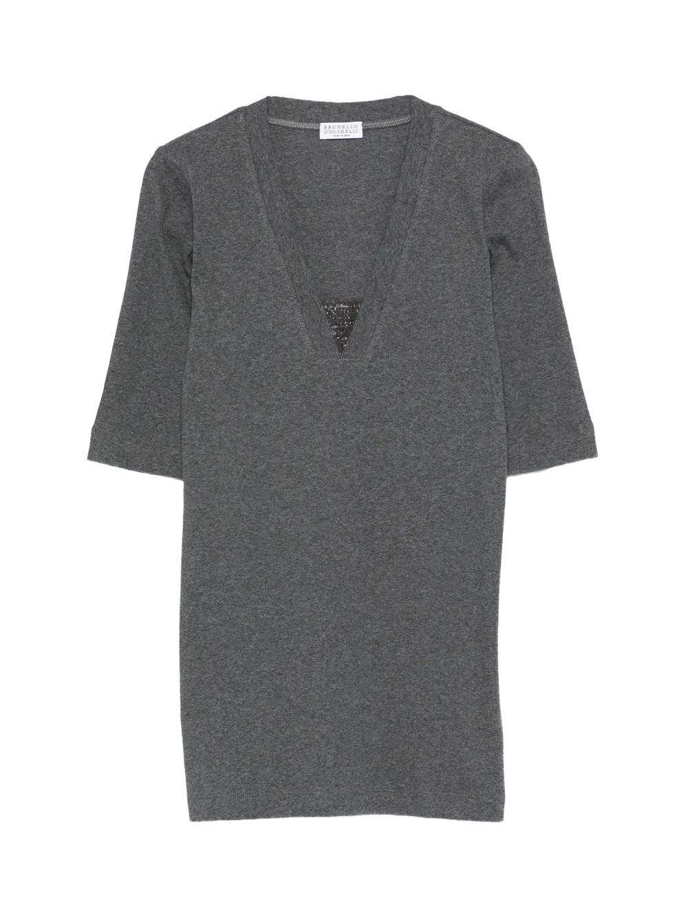 V neck Embellished T shirt