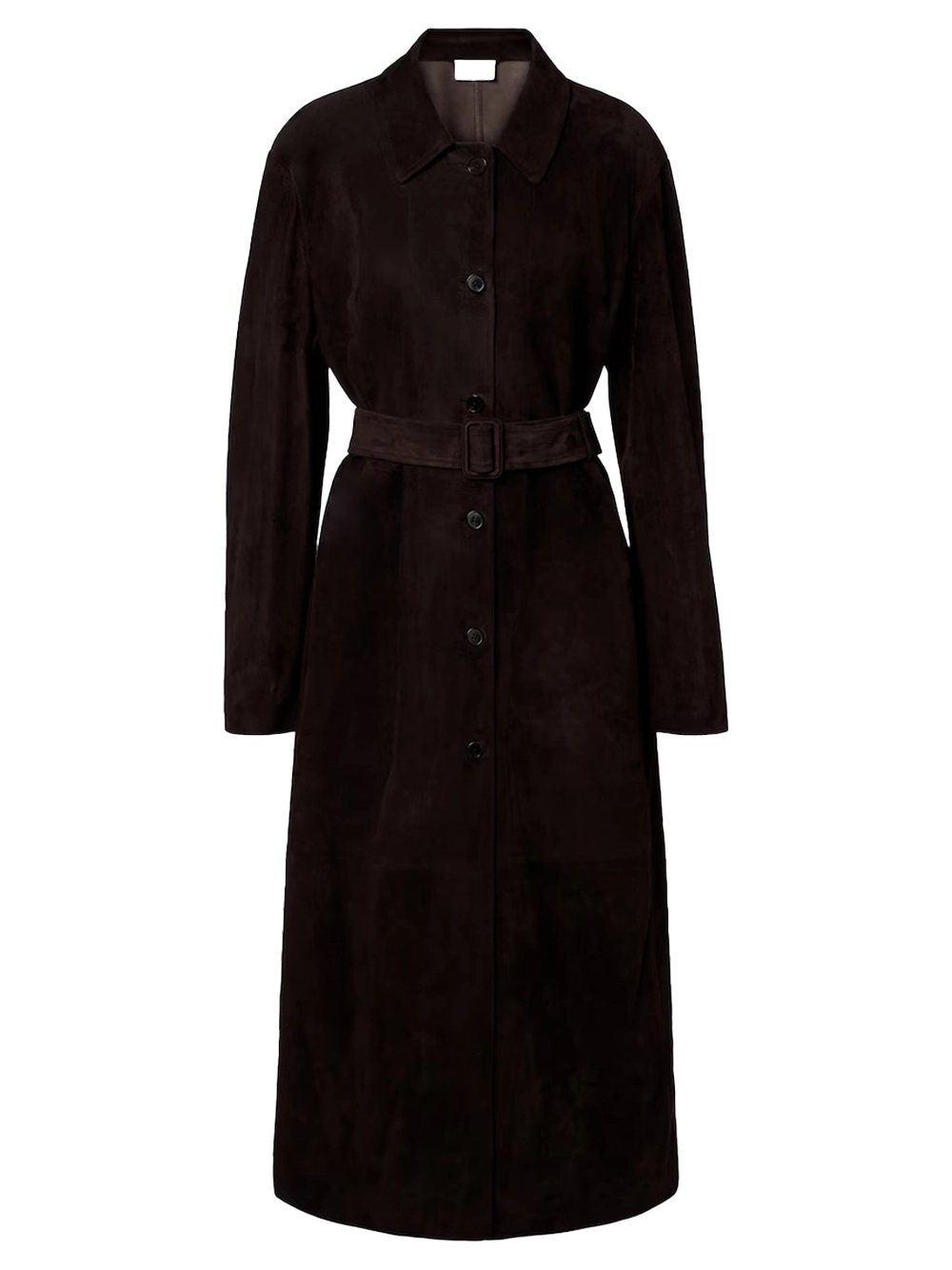 Kendra Suede Coat Chestnut Brown