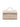 Savette symmetry pochette in grained leather Bone Bag