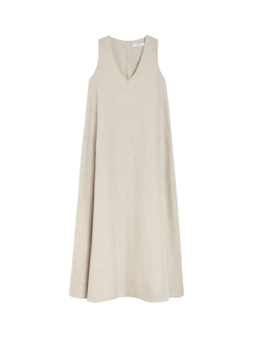 Max Mara Flared Silhouette Sleeveless V-neck Dress