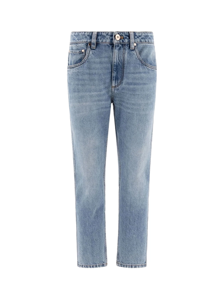 Brunello Cucinelli Tapered Trousers Blue