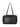 Front view of The Row Astra black leather bowling bag