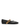 Side profile of a black Burberry leather mule with a gold-tone horsebit detail