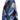 Issey Miyake blue abstract print pleated skirt displayed against a white background