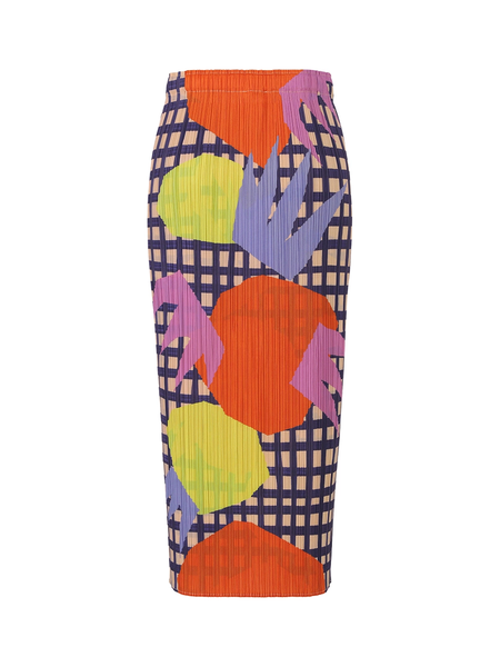 トップス pleatsplease ISSEY MIYAKEet2 Issey Miyake Pleats Please Market Skirt Tomato