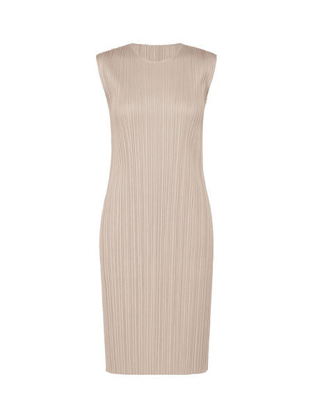 Issey Miyake Pleats Please New Colorful Basics Dress Greige