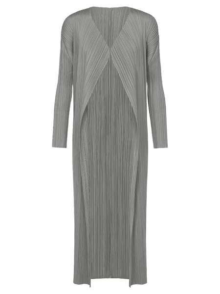 Issey Miyake Pleats Please Coat Grey Issey Miyake Pleats Please Coat Grey