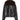 Lemaire black leather jacket with a dark shearling collar