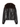 Lemaire black leather jacket with a dark shearling collar