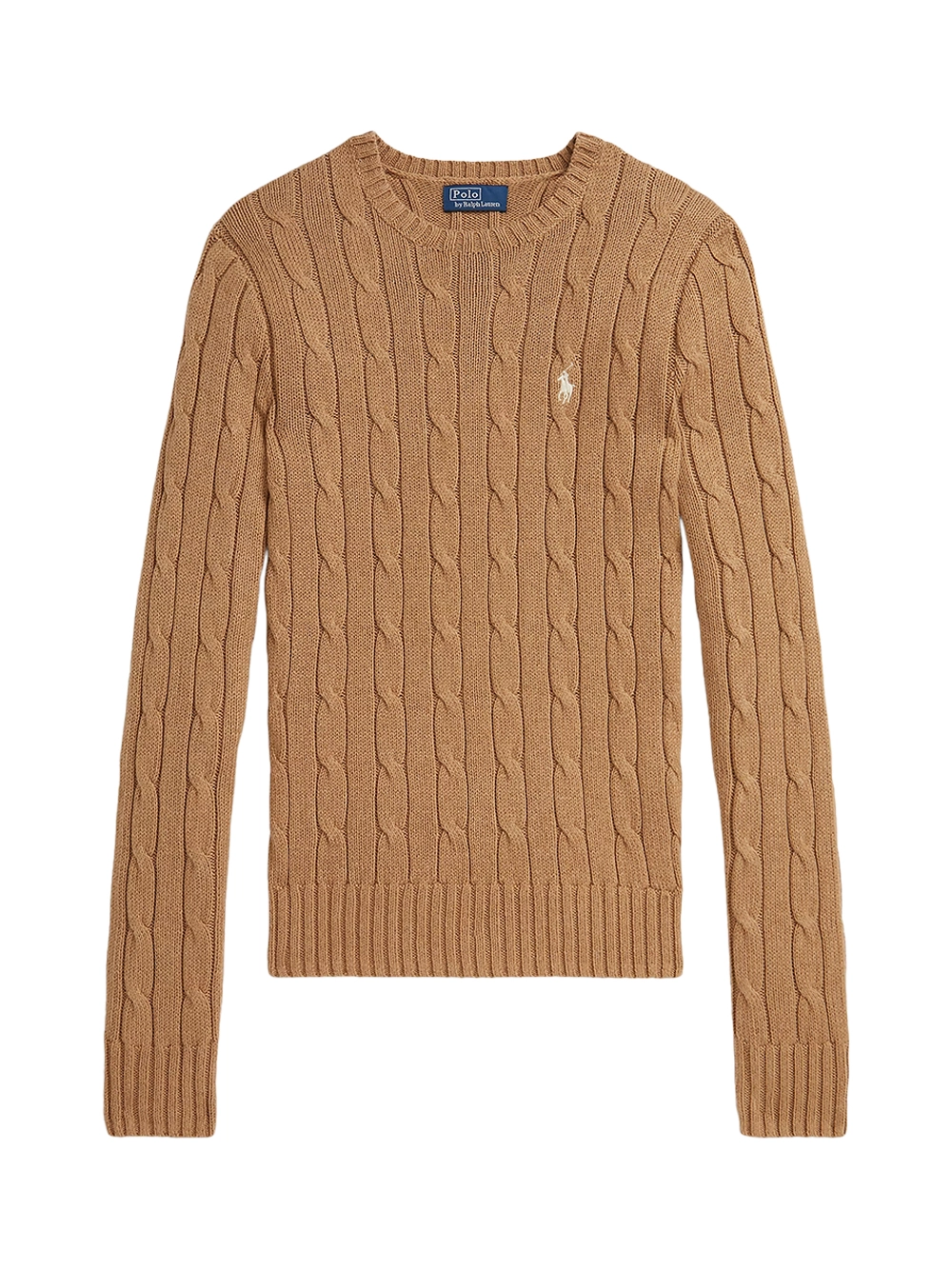 Polo Cable Knit Crew Neck Sweater